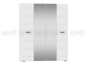 НЭНСИ NEW Шкаф 4-створчатый (Белый глянец холодный/белый) в Ишиме - ishim.ok-mebel.com | фото